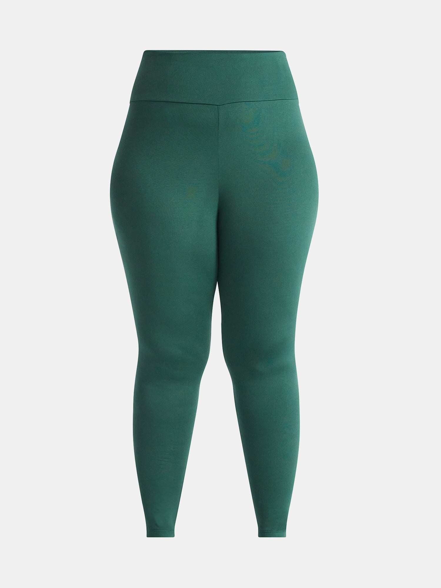 Feathers Plus size Women’s Cozy Lightweight Fleece-Lined Stretch Multipack Leggings for Everyday Wear, 7 Pack, Sizes 1X-4X