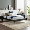 thumbnail image 2 of Platform Bed Frame, Twin Size, Wood, Black, Modern Contemporary Urban Design, Bedroom Master Guest Suite, 2 of 7