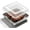 M-8.3"x8.3"x2.8", variant on 304 Stainless Steel Baking Pan Set with Lids & Racks, Square Brownie Pans for Oven & Freezer, Multi-Purpose Food Storage Containers, 3 Sizes