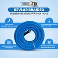 thumbnail image 4 of Blu Shield ToughTek Aramid Braided 1/2" x 50' Pressure Washer Hose - 4000 PSI Heavy-Duty Rubber Hose with 3/8" MNPT Fixed + Swivel, Hot/Cold Water Ready, Non-Marking & Weather-Flexible, 4 of 4