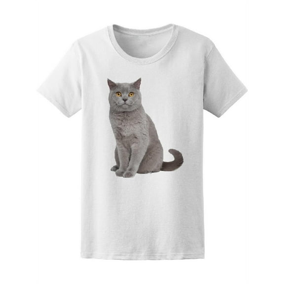 Beautiful British Shorthair Cat T-Shirt Women -Image by Shutterstock, Female x-Large