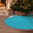 thumbnail image 5 of Xecao Seashells And Fishing Net On Blue Wooden Table Pattern Christmas Tree Skirt Round Xmas Tree Mat Base Cover for Holiday Home Decorations-30", 5 of 6
