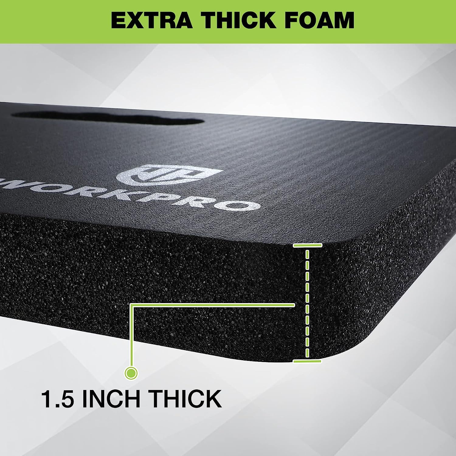 Extra Thick Kneeling Pad, Soft NBR Foam Cushioning for Knee, Large Kneeler Mat Gardening, Bathing Baby, Exercise, Workout Supplies, 17.5 x 11 1.5 in, Black