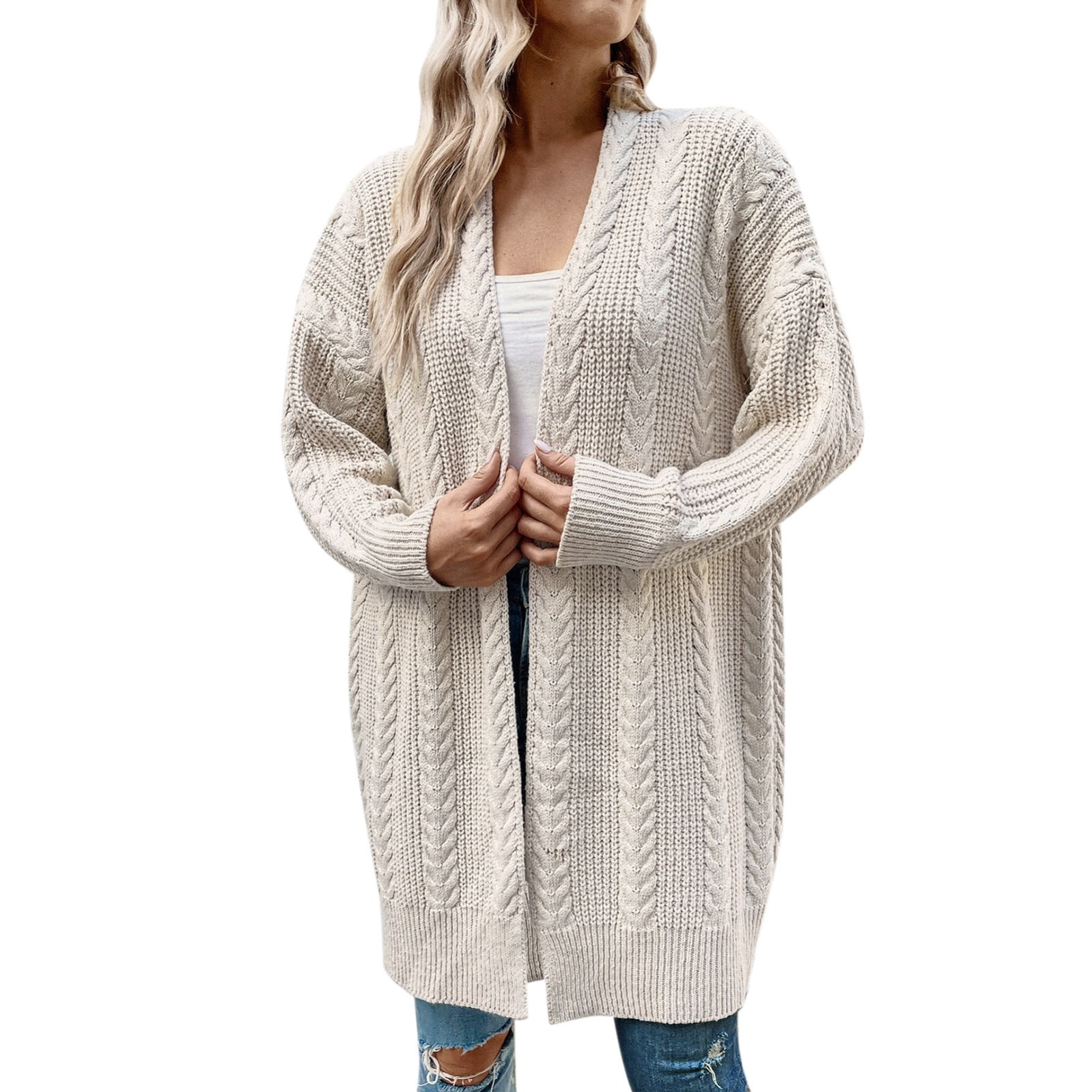 plus Size Cardigan for Women 3x Women'S Autumn And Winter Solid Color Twist  Pattern Long Sleeved Long Knitted Sweaters for Women Winter Sweaters for  Women Long Knit Cardigans for Women Sweater Set -