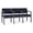 Navy, variant on Lenox Wood Reception Waiting 3-Seat Tandem Seating / Black Wood / Blue