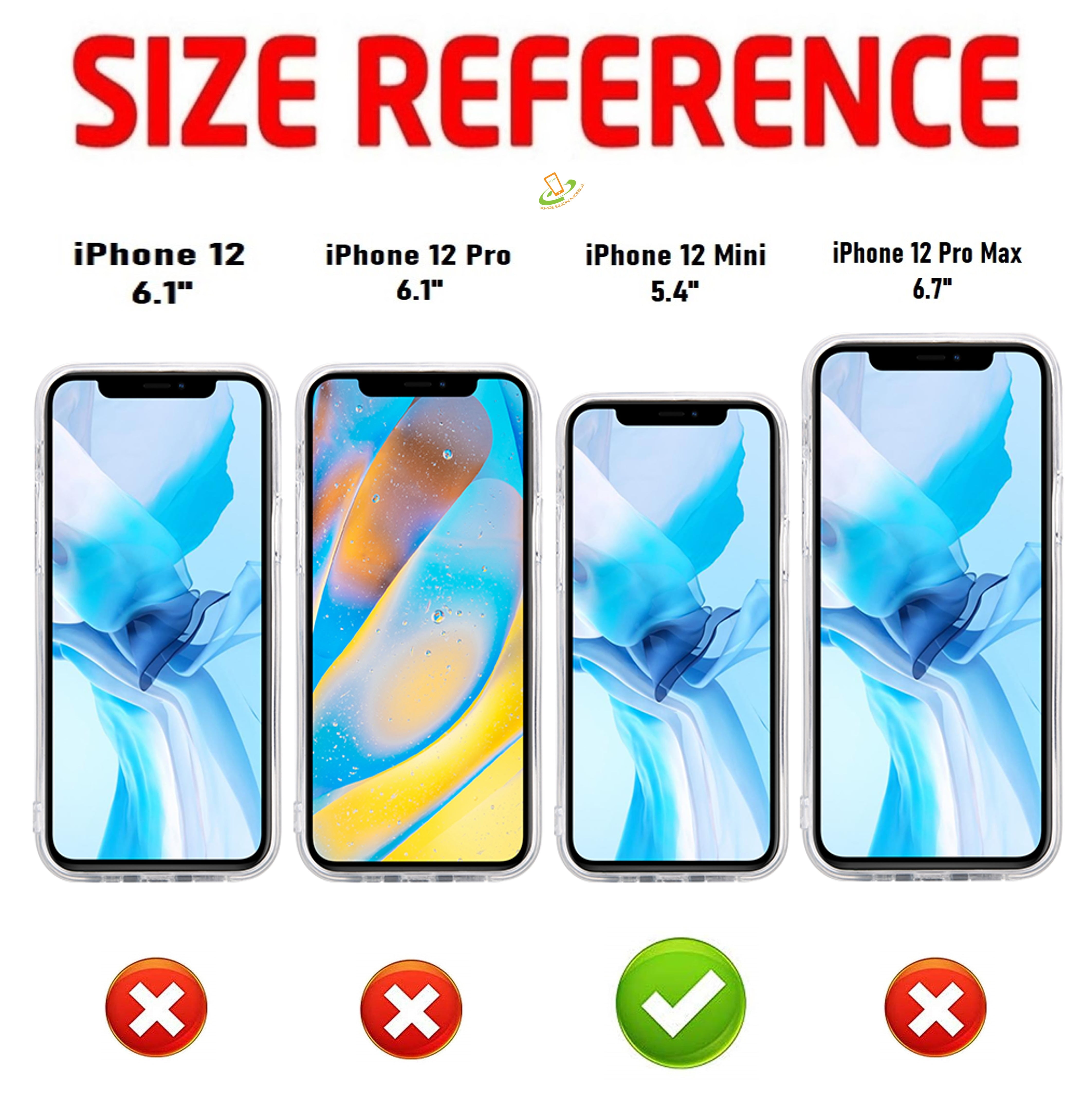 iPhone 12 Mini Screen Protector - (5.4 Inch) Tempered Glass Screen  Compatible with Apple (3 PACK)