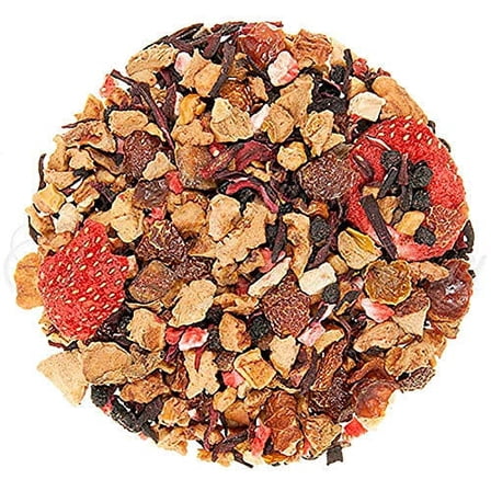 Springberry Herbal Tea Loose Leaf - 4oz | Caffeine Free Fruit and Herb Tea Blend | Refreshing Strawberry Berry Herbal Infusion | Hot or Iced Summer Berry Beverage | Vitamin C Rich Tea