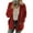 Red, variant on BAETEUY Women Plush Coat Long Sleeves Single-breasted Jacket with Pockets