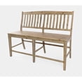 thumbnail image 3 of Jofran Carlyle Crossing Modern Rustic Solid Wood Slatback Counter Height Bench, 3 of 5