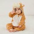 thumbnail image 7 of Infant Animal Onesie Romper Costume Kids Halloween Christmas Cosplay Pajamas Jumpsuit Flannel Zip Up Clothes Romper for Girls Boys 3Months-4Years, 7 of 7
