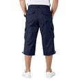thumbnail image 5 of Below The Knee Shorts for Men Multi-Pockets Bermuda Cargo Shorts Baggy Casual Elastic Waist Hiking Pants, M, 5 of 7