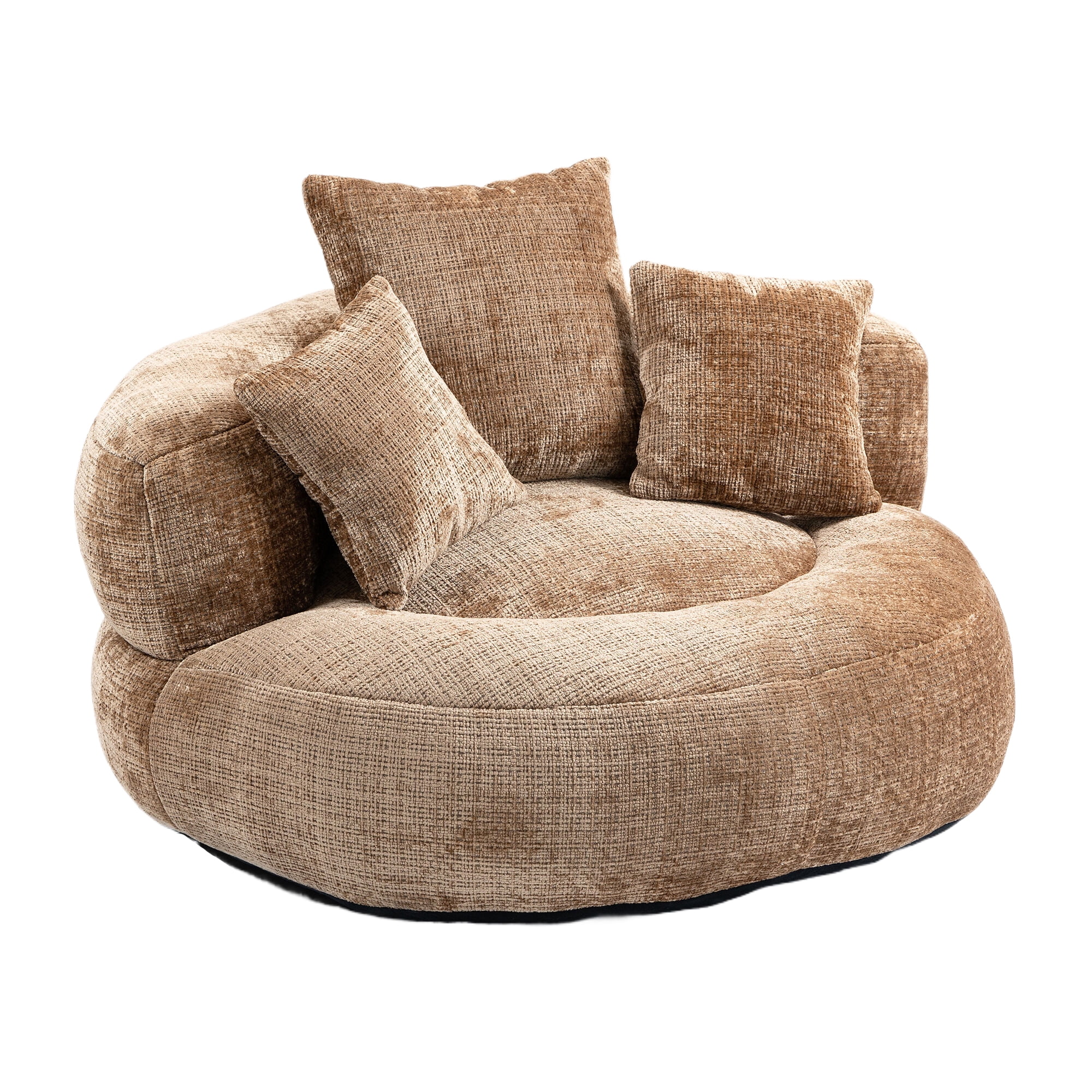 42.5''W Chenille Bean Bag Chairs, Chenille Soft Lazy Sofa Chair, Bean Bag Chair For Adults & Kids To Gaming,Reading,And Watching TV,Living Room, Bedroom,Office Room(Coffee)