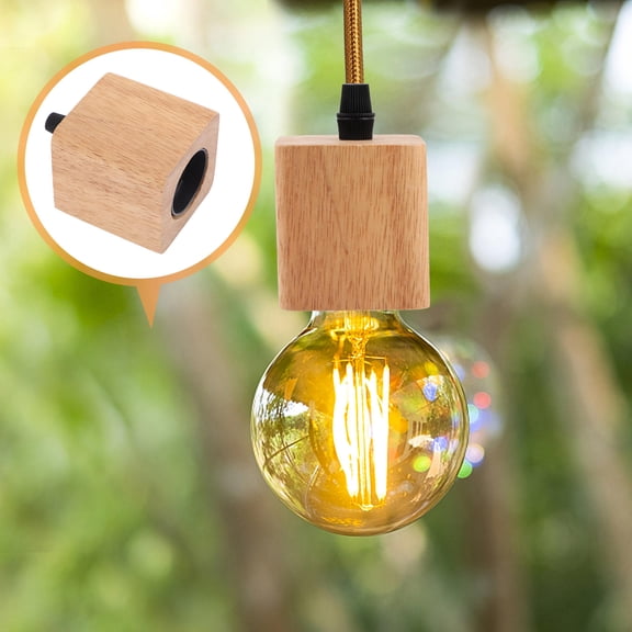LOLIPPYY Durable Ivory Wood Bulb Socket Easy Install for Decorative Lamps