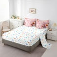 thumbnail image 5 of Feelyou Romantic Love Heart Bedding Comforter Set 7pcs, Cartoon Flower Floral Queen Bedding Sets, Happy Valentines Day Reversible Queen Sheet Sets, Ultra Soft Bedroom Decor, 5 of 8