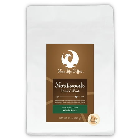 New Life Coffee Northwoods: Dark & Bold Whole Bean, 10 oz. Bag