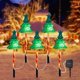 thumbnail image 2 of 5Pcs Estacas Navideñas para Jardin, 2025 Solares Luces de Arbol de Navidad, 8 Modos, Santa Claus, Paleta, Jengibre Lamparas Solar para rnos Navideños Exterior (A2 - Arbol de Navidad), 2 of 3