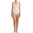 thumbnail image 2 of Juniors' Campaign Stripe Wrap One Piece Swimsuit, 2 of 4