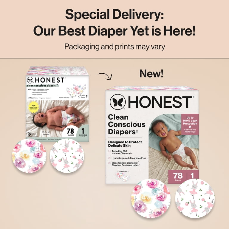 Honest Company Clean Conscious Diapers, Size 1 photo 7