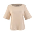 thumbnail image 1 of Blusa George para Mujer, Manga al Codo Beige Talla EG, 1 of 4