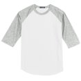 thumbnail image 5 of Sport-Tek Colorblock Raglan Jersey-S (White/ Heather Grey), 5 of 6