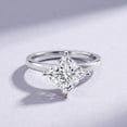 thumbnail image 6 of Rosec Jewels IGI Certified Lab Grown Diamond Princess Cut Engagement Ring (4 Carat, E-VS1 Quality) - Diamond Solitaire Ring, 18K White Gold, US 6.50, 6 of 8