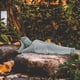 thumbnail image 4 of Estatua tradicional de Buda durmiente, colección de de meditación, escultura artística de piedra para jardín, sala de estar, patio Sunnimix Estatua de Buda, 4 of 8