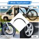 thumbnail image 2 of 1 Juego de Extensión de Válvula de Neumático de Cobre de 180 Grados con Extensión de Vástago de Válvula de Neumático Flexible de 250 mm para Coche, Motocicleta, RV, Camión, Bicicleta, 2 of 6