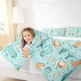 thumbnail image 3 of Manfei Kawaii Cowgirl Boots Hat Twin Comforter Sets 2pcs,Western Cactus Horseshoe Bedding Set,Light Cyan Beige,1 Comforter and 1 Pillowcase,Reversible, 3 of 6