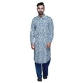 thumbnail image 2 of Atasi Printed Pathani Kurta With Salwar For Men Indian Summer Ethnic Set, 2 of 5