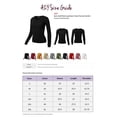 thumbnail image 5 of A2Y Women's Basic Solid Fitted Long Sleeve V-Neck Thermal Top Shirt Burgundy L, 5 of 5