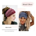 thumbnail image 6 of 4PCS Women Wide Bandana headbands, Boho Knot Hair Scarf Bands, Stretch Floral Printed Non Slip Headbands, Elastic Turban Head Wraps, 6 of 7