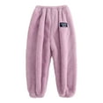 thumbnail image 1 of EDFBUYKRS Girl's Fuzzy Pajama Pants Elastic Waist, 1 of 3