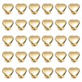 thumbnail image 1 of Uxcell 30 Pcs Metal Stud Rivets 14mm Heart Shape Decoration Screw Back Studs, Gold, 1 of 6