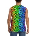 thumbnail image 4 of Pofeuu Multicolored Butterflies Print Men's Muscle T-Shirt, Sleeveless, Muscle Tank, Classic Muscle Tee Top For Men Casual Sleeveless Muscle T-Shirt Trendy Clothes-3X-Large, 4 of 7