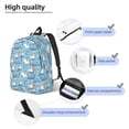 thumbnail image 4 of Horeoi Pelican Reed And Fish for Canvas Backpack for School Outdoor Travel Use Men Women Teenagers Large Capacity with Adjustable Shoulder Straps, 4 of 5