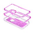 thumbnail image 3 of FIEWESEY Case for iPhone XS MAX,3 in1 Layers Hybrid Liquid Glitter Flowing Quicksand case Clear Soft Shockproof TPU Slim Protective Cover for iPhone XS MAX(Purple), 3 of 6