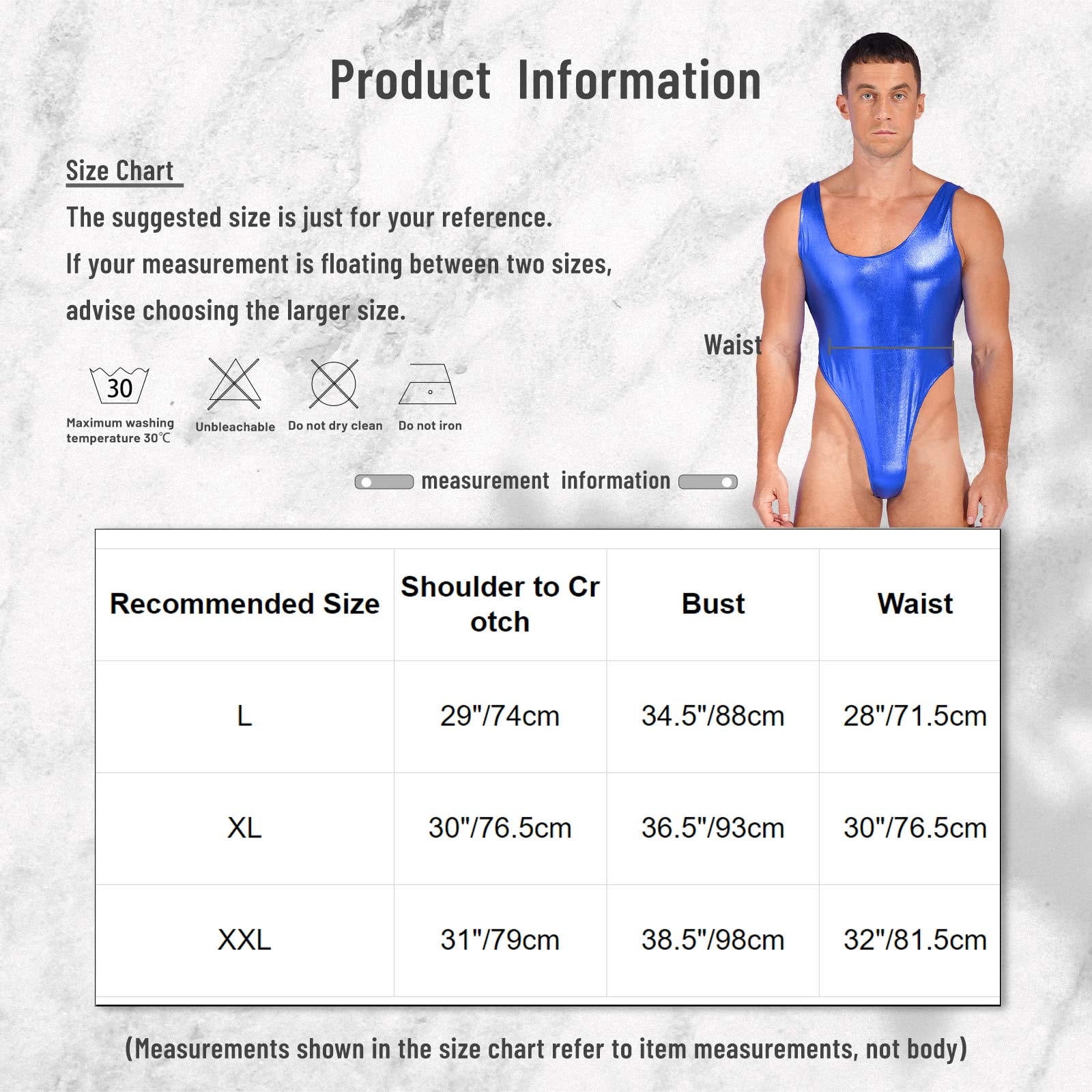 CHICTRY Mens High Cut Thong Leotard Swimsuit One Piece Shimmery Gymnastics  Pole Dance Bodysuit Silver XL