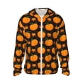 thumbnail image 1 of Vsdgher Sweat à Capuche Orange Citrouille et Érable d'Automne pour Hommes Femmes, Manches Longues Protection Solaire Pêche Course Natation-TTG, 1 of 7
