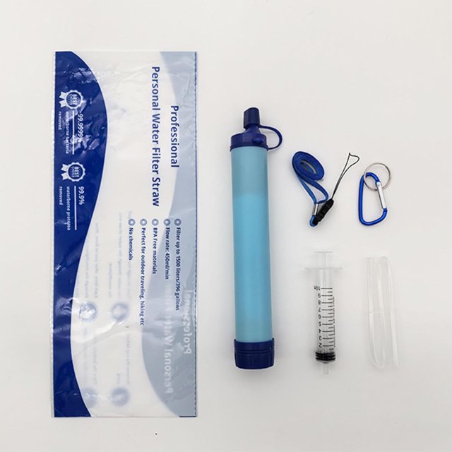 Outdoor Camping Emergency Water Purification Straw Wild Life Filter Straw Outdoor Direct Drinking Individual Water Purifier
