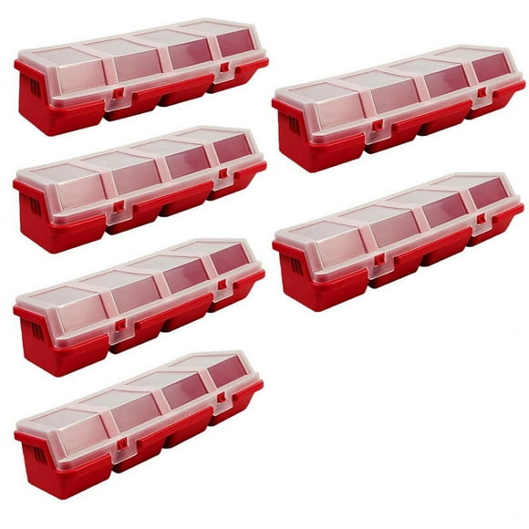 6Pcs Screw Organizers Storage Bins with Lids, Plastic Stackable Hardware Organizer Box fWV2624