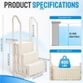 thumbnail image 4 of Ktaxon Pool Ladder Swimming pool escalator with Handrails, Heavy-Duty Safety Step for Swimming Pool Beige,3 Steps, 4 of 11