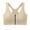 B_ Beige, variant on SMihono Racerback Padded Sports Bra for Women - Medium Support Zipper Front Workout Bra Post-Surgery Yoga Bras Navy L