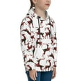 thumbnail image 3 of Kdxio Christmas Plaid Moose Pattern Boys Athletic Unisex Boys Girls Hoodie with Pocket Sweatshirts-Medium, 3 of 6