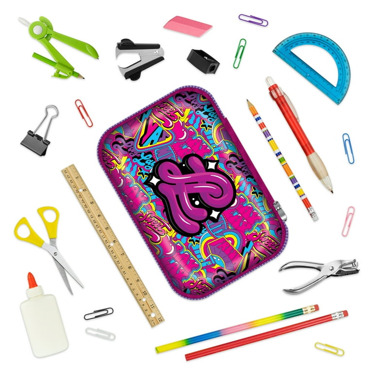 Nickelodeon Lay Lay Multicolor Zipper Pencil Case, 8.5-in W x 5-in