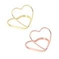 thumbnail image 3 of Moyic 10 Uds. De Clips para de comedor, soportes de tarjetas de doble capa con corazón de Metal, soporte para manualidades con mensajes de cartulina Oro rosa, 3 of 6