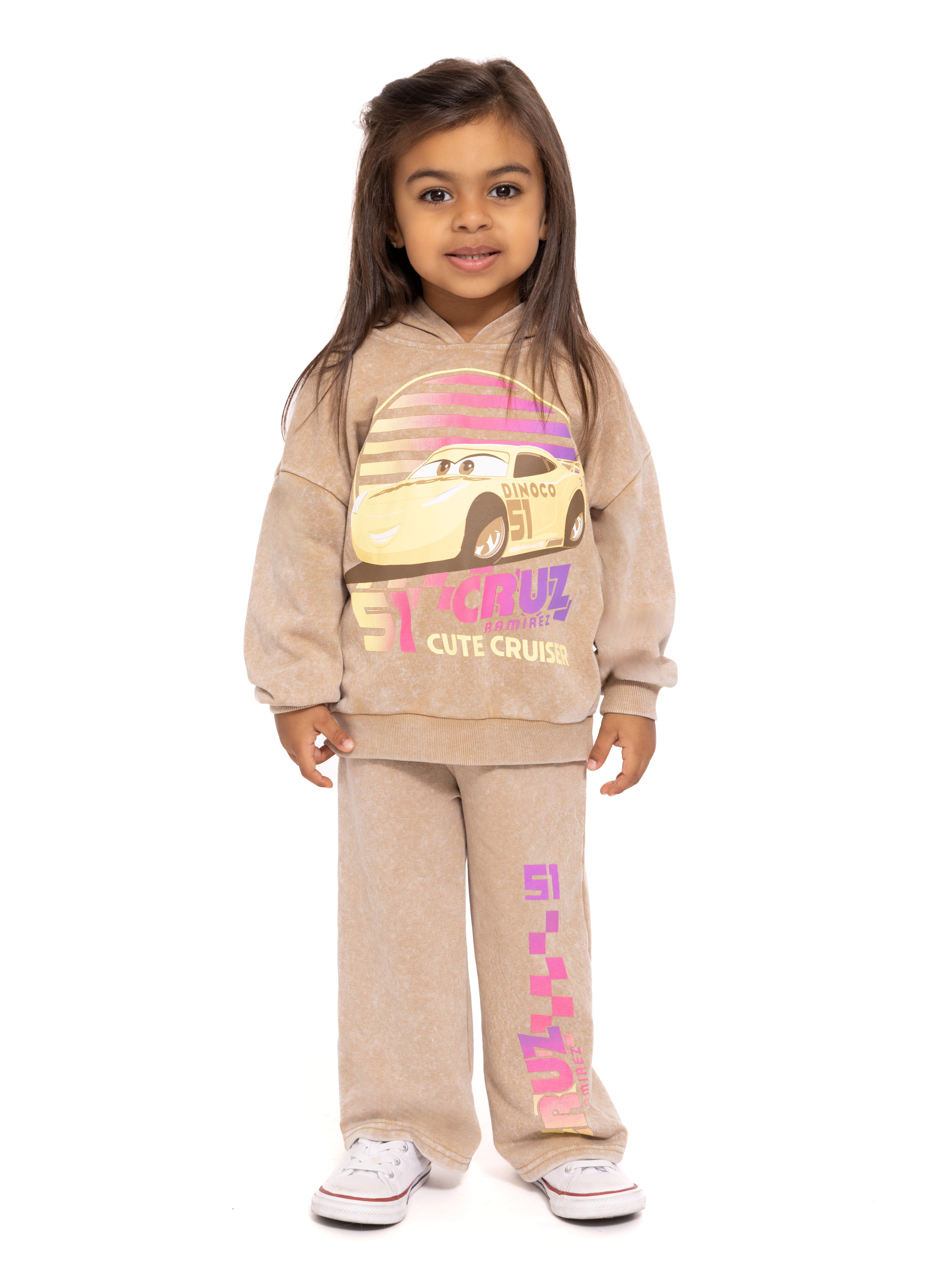 Pixar Cars 3 Toddler Girls' Graphic Hoodie and Matching Sweatpants Set, 2-Piece, Sizes 12M-5T