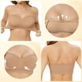 thumbnail image 4 of Ediodpoh Women's Comfortable and Bra Wrapped Chest Strapless Non Wrapped Bra Womens Bras Beige M, 4 of 8