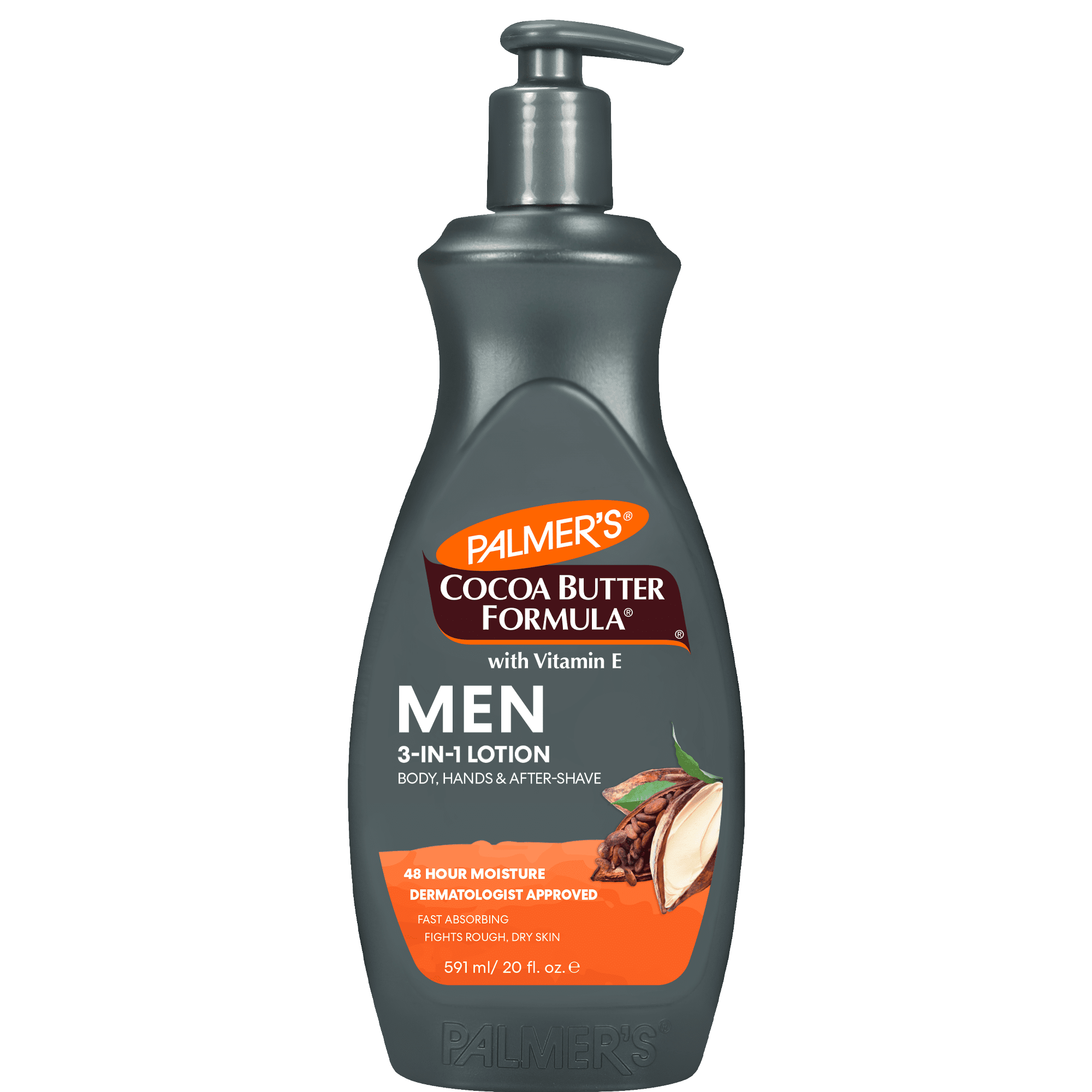 (3 pack) Palmer's Cocoa Butter Formula Men's Body and Face Moisturizer for Dry Skin, 20 fl. oz.