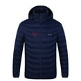 thumbnail image 4 of Miluxas Heated Jackets for Women Men Unisex Long Sleeve Warm Winter Coats USB Charging Heated Hoodie Lightweight Zip Outwear Blue, 4 of 5