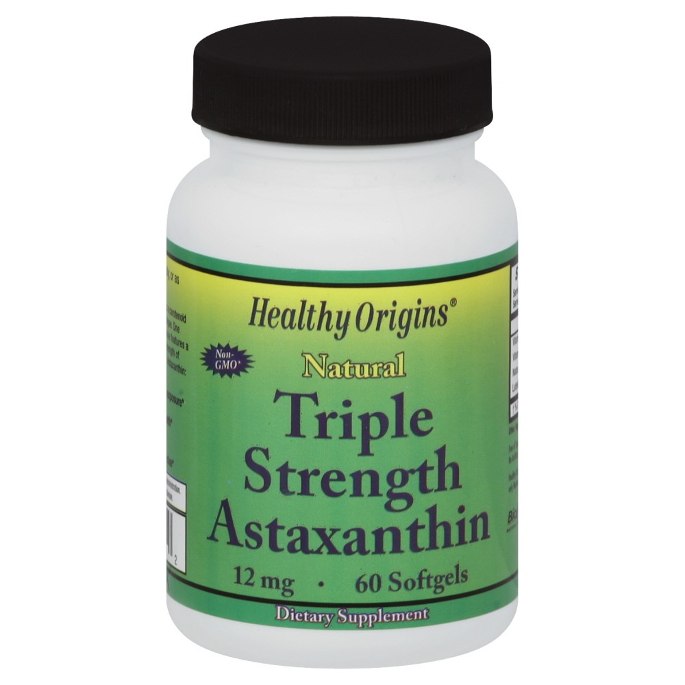 Healthy Origins Astaxanthin Triple Strength Softgels, 12 Mg, 60 Ct